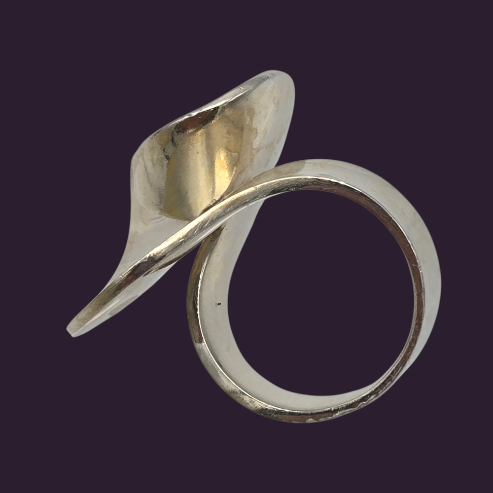 VTG Ibe Dahlquist for Georg Jensen Sterling Ring Model 130 Biomorphic Modernist - Picture 4 of 8